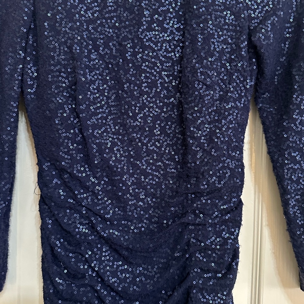 Navy Sequin Dress - Picture 2 of 5